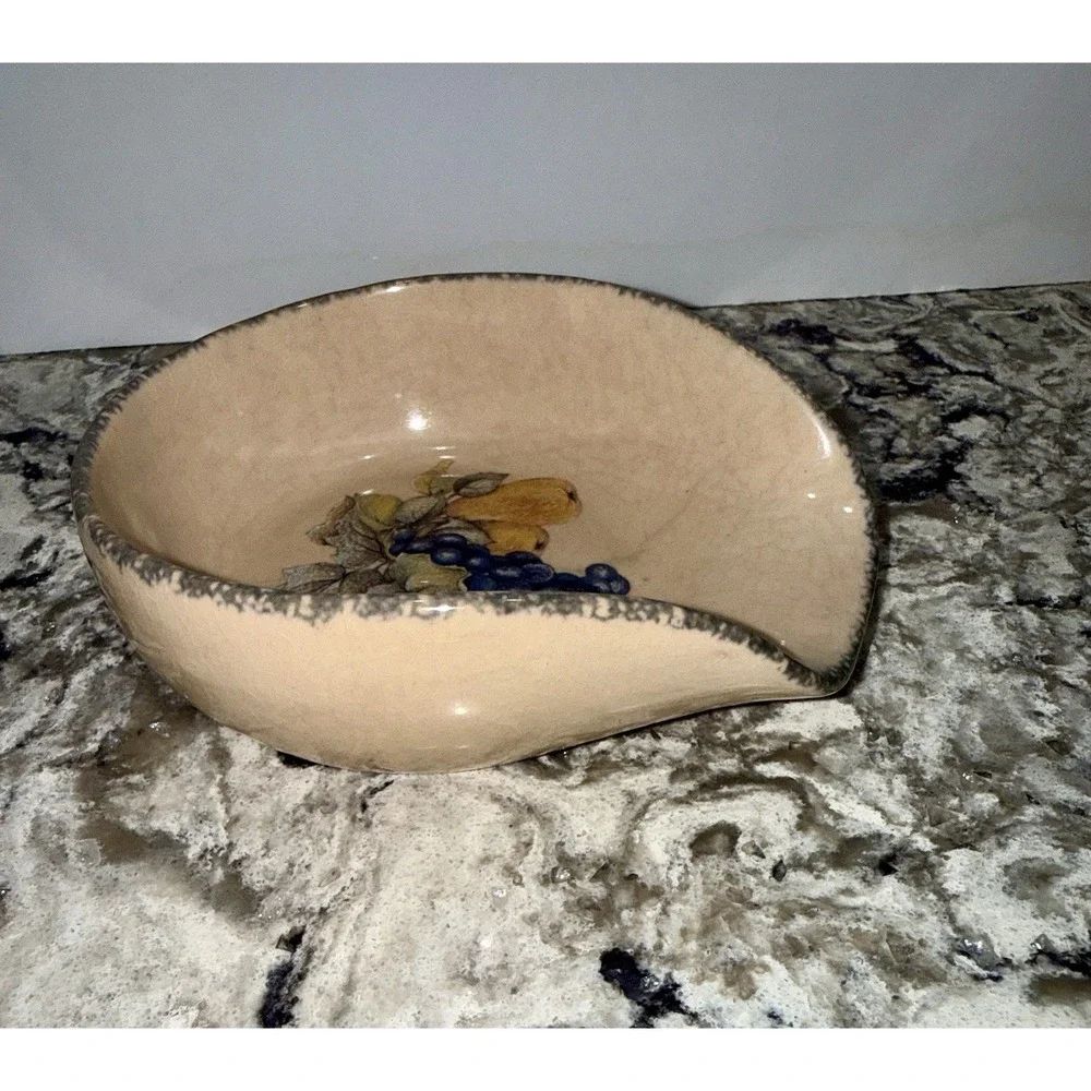 Home & Garden Party 2002 Serving Spoon Rest/Holder Fruit Design Vintage Retro